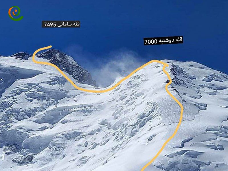 مسیر صعو به قله دوشنبه و قله کمونیزم به ارتفاع 7439 متر در تاجیکستان